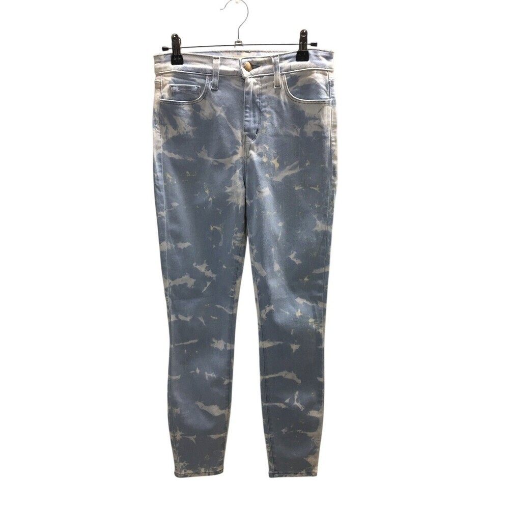 L'agence Jeans Women's Size 26 Blue Tie-Dye Abyss Margot Skinny Cotton Blend